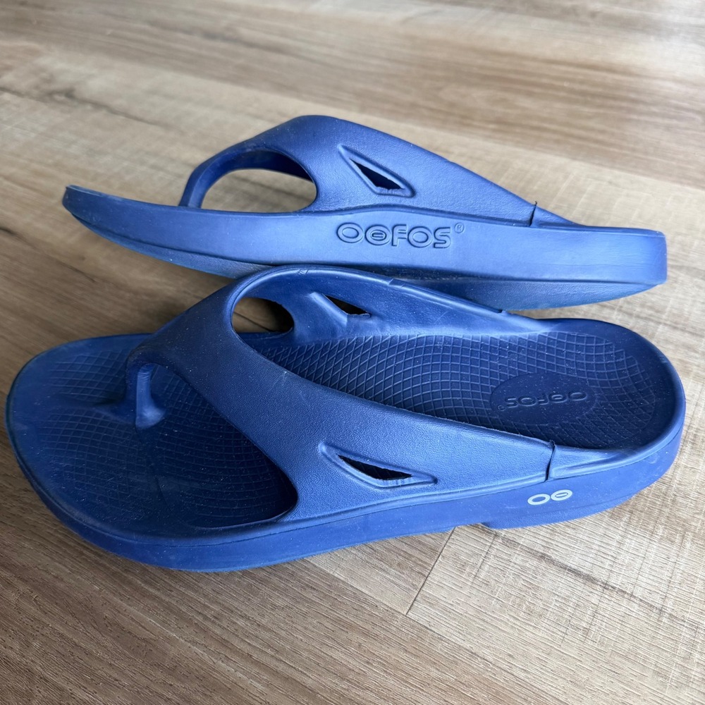 Oofos OOriginal Recovery Sandals Navy Blue Mens 11 Womens 13 EU 44 Flip Flops